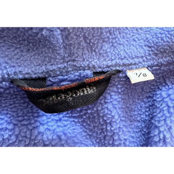 Patagonia Vintage Full Zip Fleece Bomber Jacket Sweatshirt Kids Size 7/8 - Picture 4 of 5